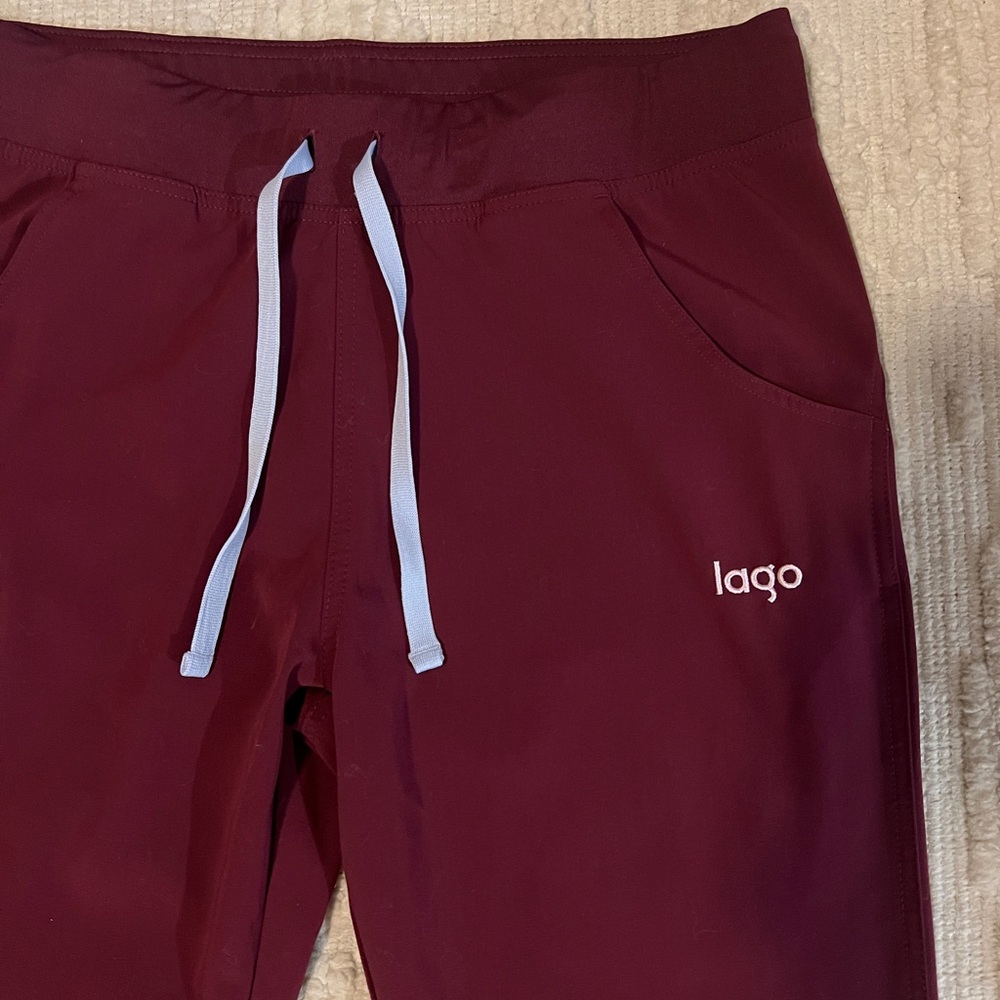 Lago black cherry scrub pants